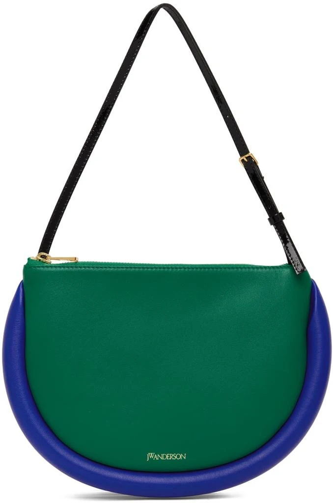 JW Anderson Green & Blue  'The Bumper' Moon Bag 1