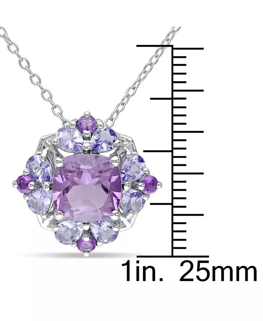 Macy's Amethyst (1-7/8 ct. t.w.) & Tanzanite (1 ct. t.w.) 18" Pendant Necklace in Sterling Silver 4