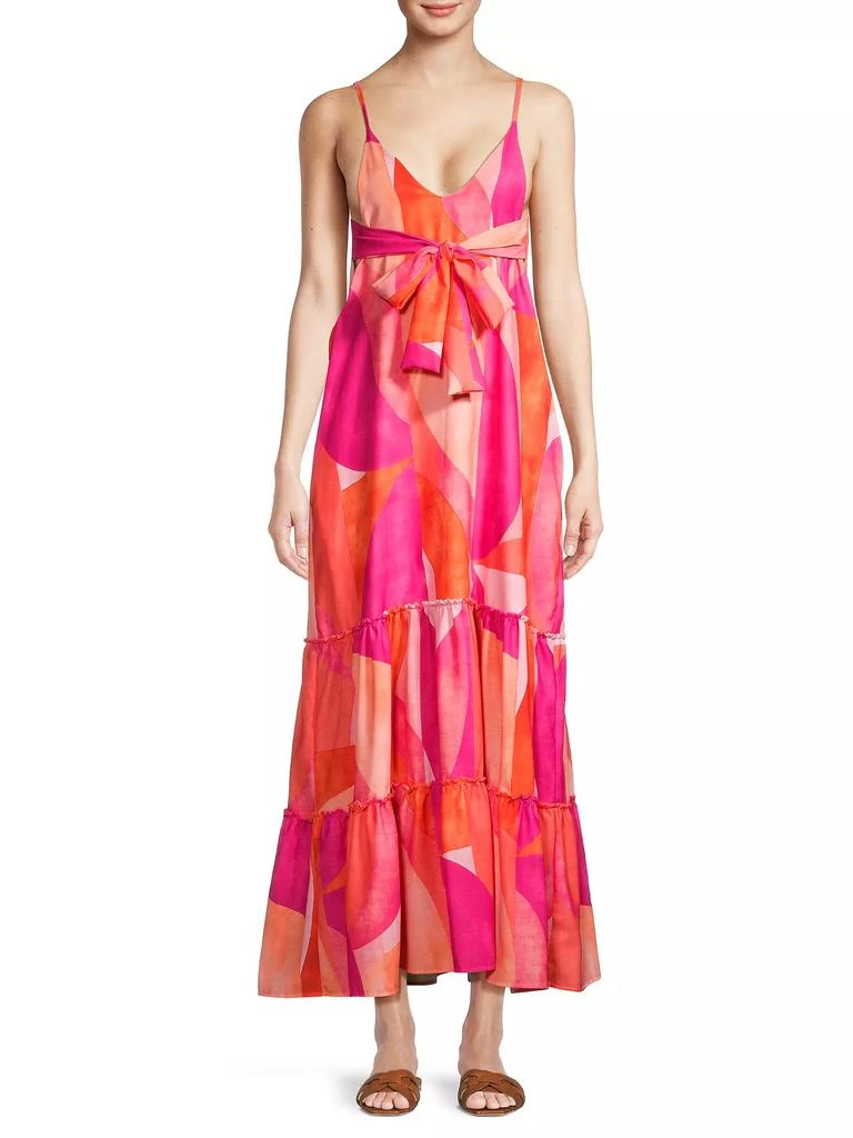 Peixoto Parker Tie-Waist Cotton Maxi Dress 3
