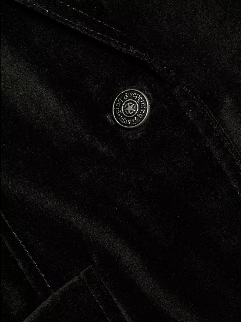 Cinq à Sept Lou Bow-Detailed Velvet Blazer 7