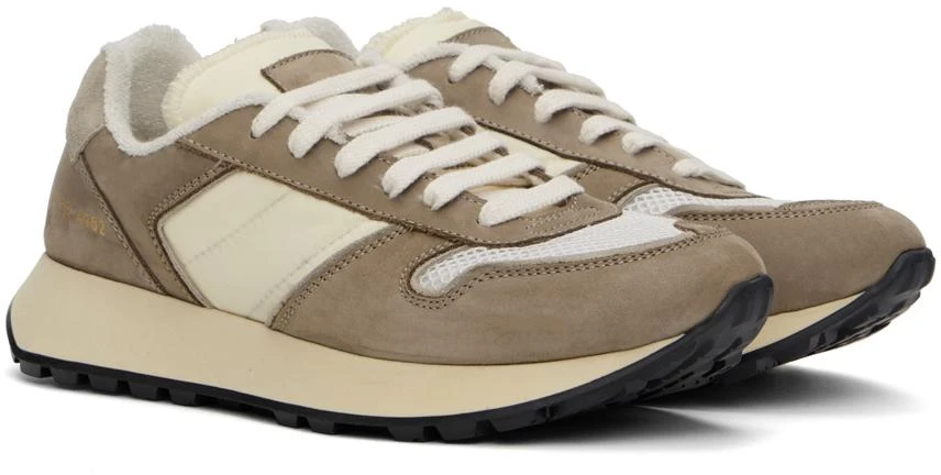 Common Projects Brown & Off-White Track SS24 Sneakers 4