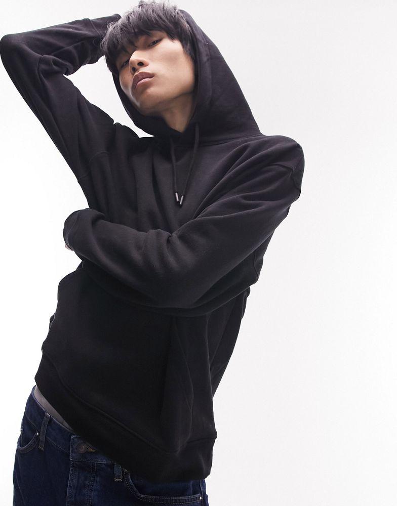 Topman Topman hoodie in black