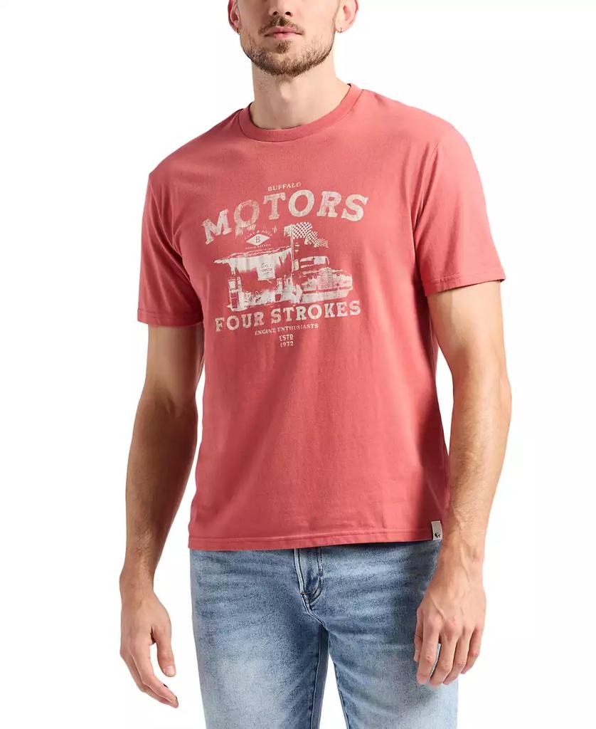 BUFFALO David Bitton Men's Trokes Graphic with Motors Print T-Shirt