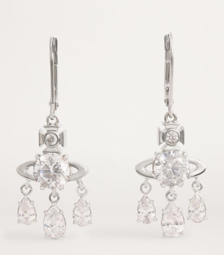 Vivienne Westwood ホアキナのクリスタル装飾ドロップイヤリング Vivienne Westwood Crystal Joaquina Drop Earrings - JEWELRY