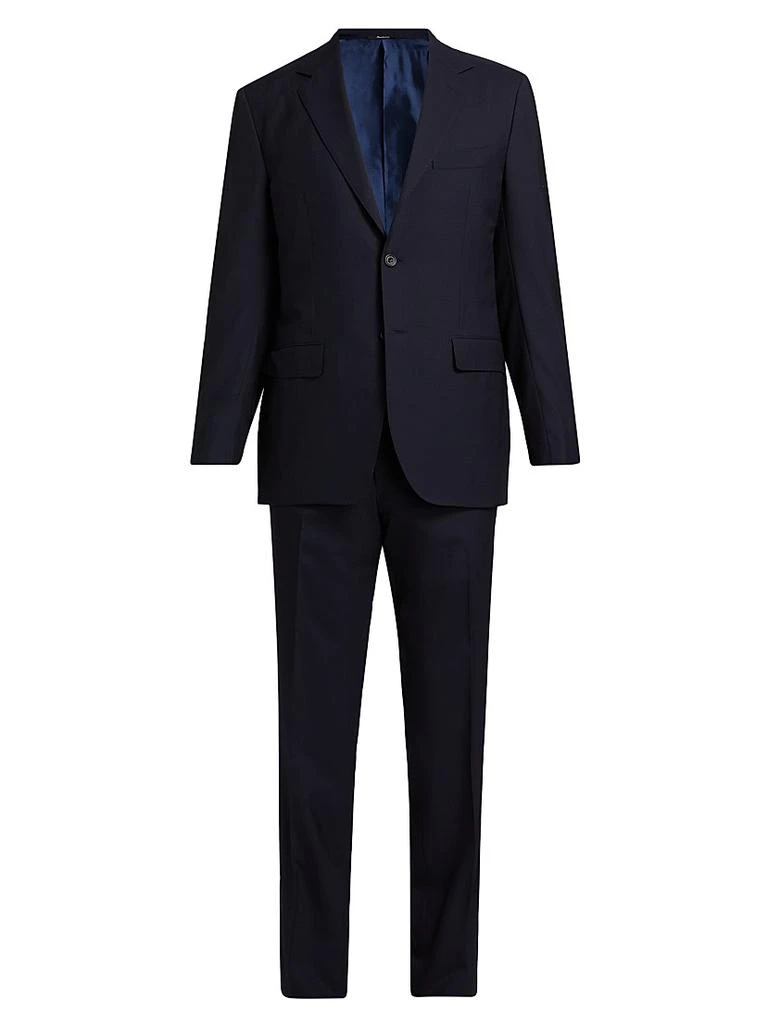 Sartorio Napoli Solid Wool Single-Breasted Suit