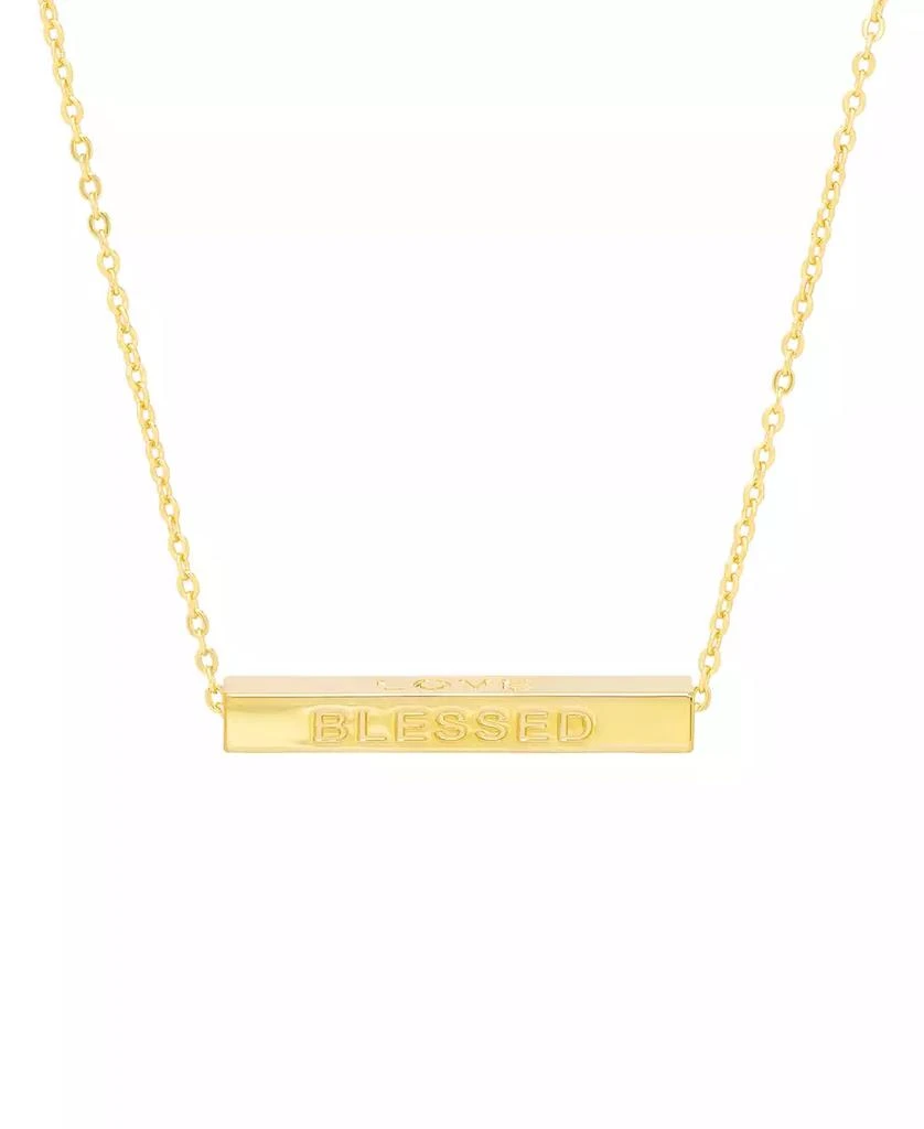 Macy's Gold Plated Love, Faith, Believe, Blessed Necklace 2