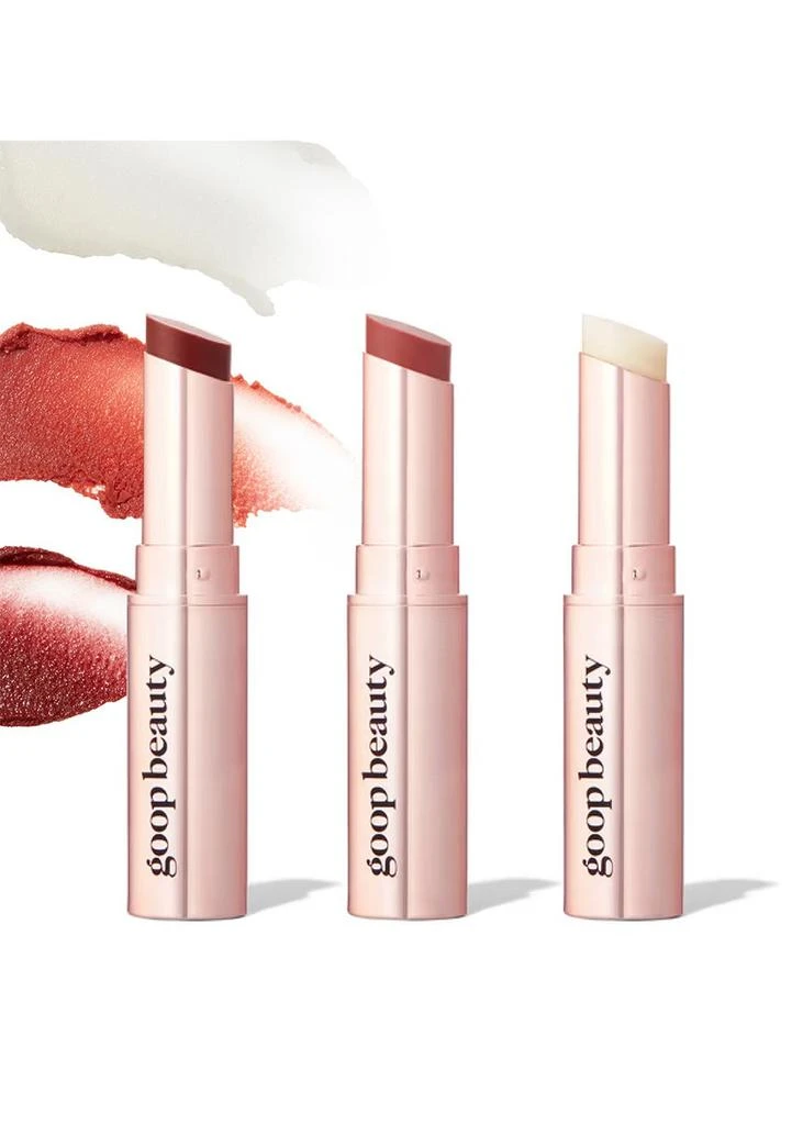 GOOP Clean Nourishing Lip Balm Trio - Clear, Garnet 
Rose 3