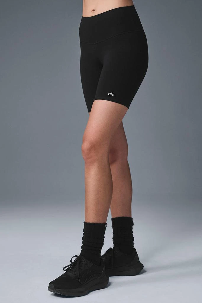 Alo 7" High-Waist Biker Short - White 5