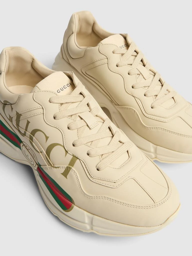 GUCCI 50mm Rhyton Leather Sneakers 3