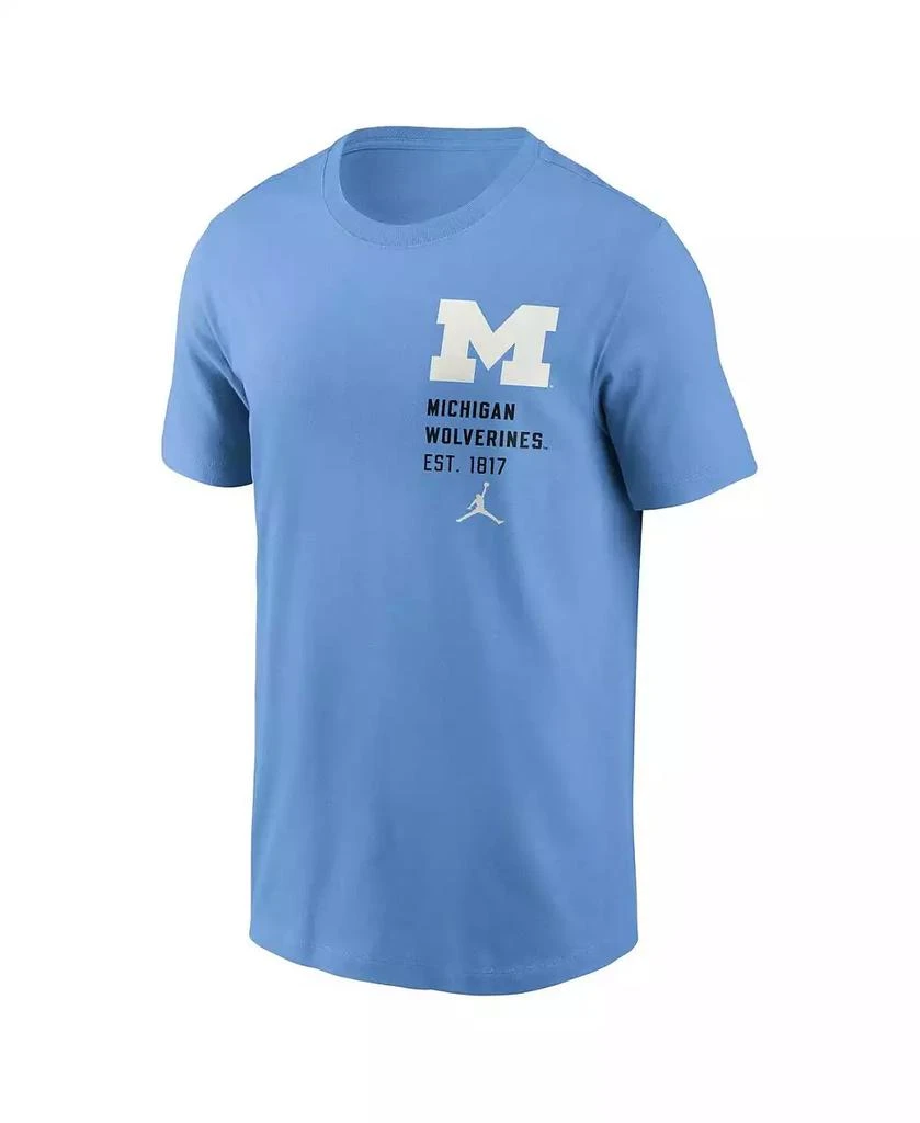 Jordan Men's Valor Blue Michigan Wolverines Record Shattered 2-Hit T-Shirt