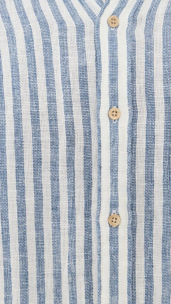 Faherty Palma Basketweave Linen Short Sleeve Shirt 5