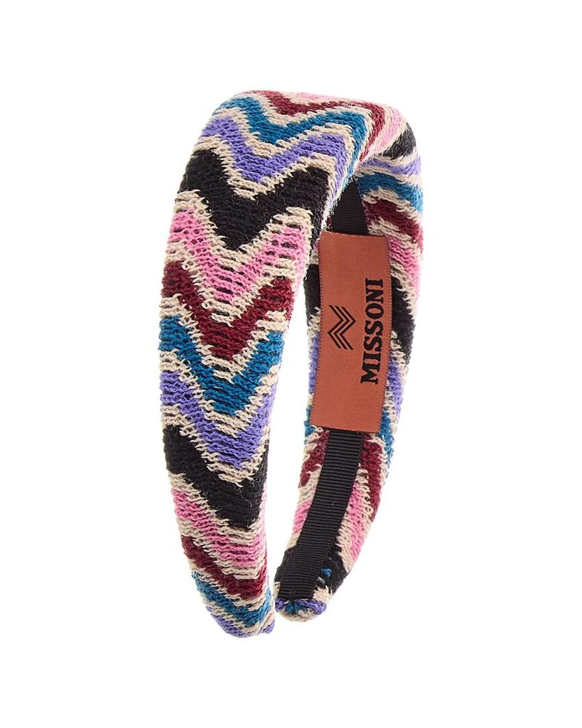 Missoni ​Striped-Band Straw Wide Brim Hat Made in Italy WHITE PINK $350 Missoni Pink Crochet Stripe Bucket Hat | Harrods UK main image 2