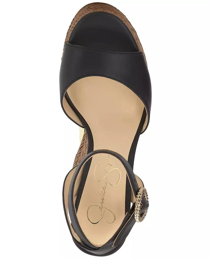 Jessica Simpson Women's Kamindi Ankle-Strap Platform Wedge Sandals 4