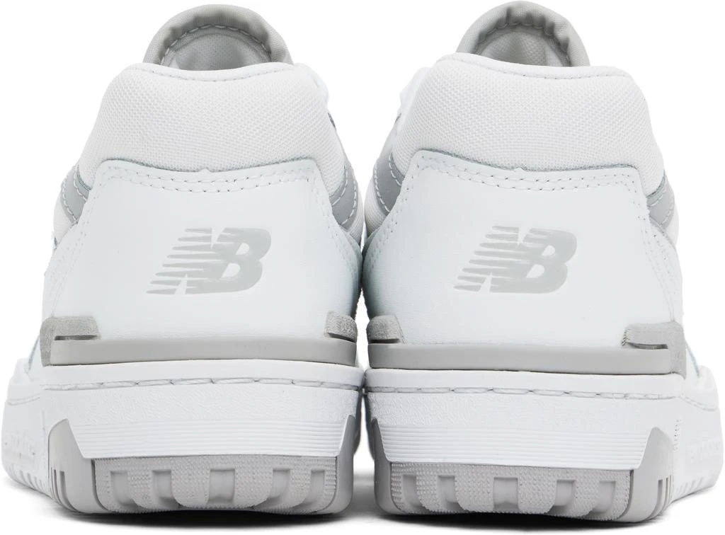 New Balance White & Gray 550 Sneakers 2