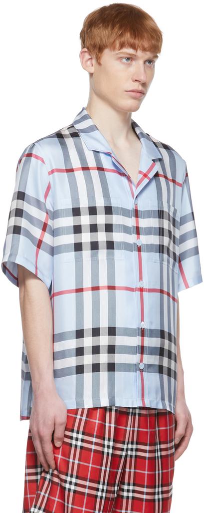 Burberry Blue Silk Shirt