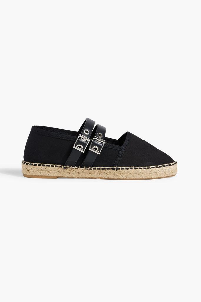Ganni Buckled canvas espadrilles