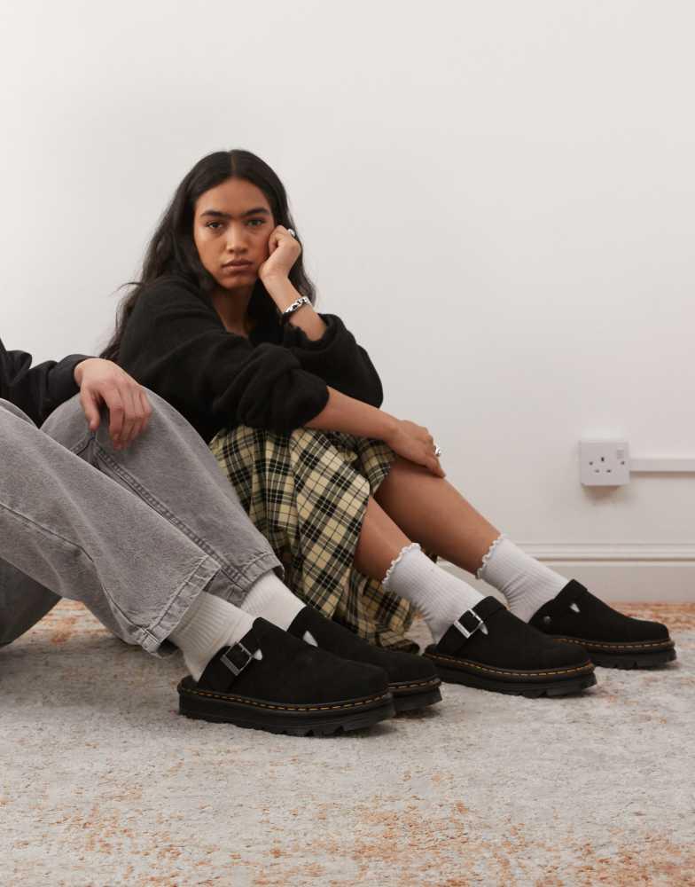 Dr. Martens Dr Martens ZebZag mule in black suede - Sandals - Free