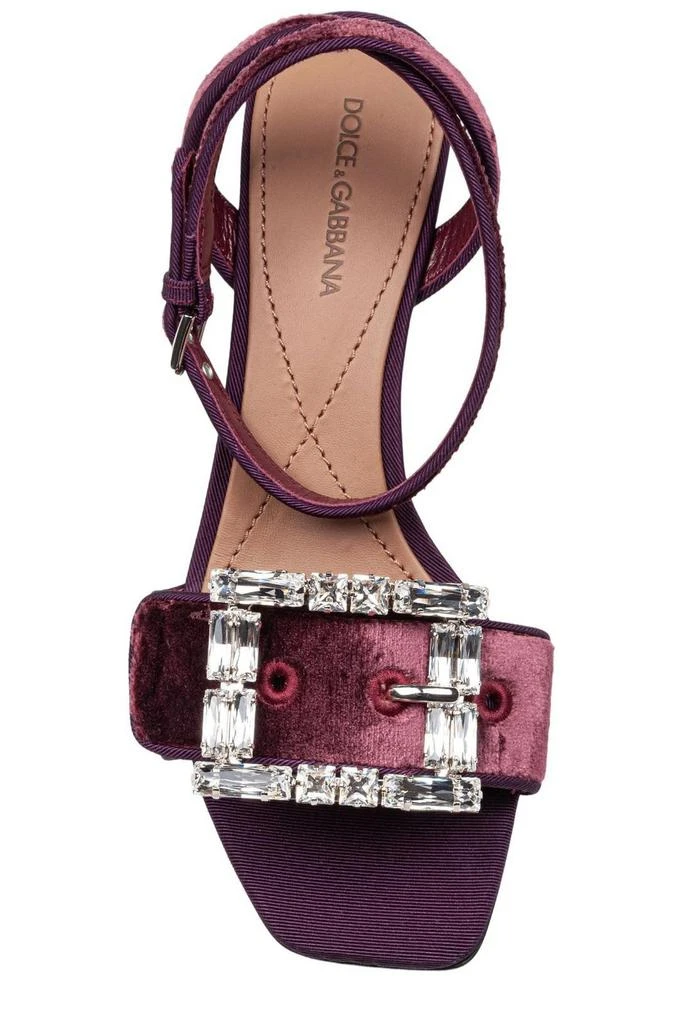 Dolce 
Gabbana Dolce 
Gabbana Embellished Velvet Sandals 4