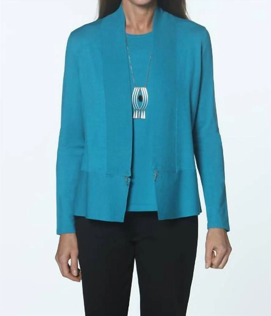 J'Envie/Eli Women's Sleeveless Shell Top In Peacock 2