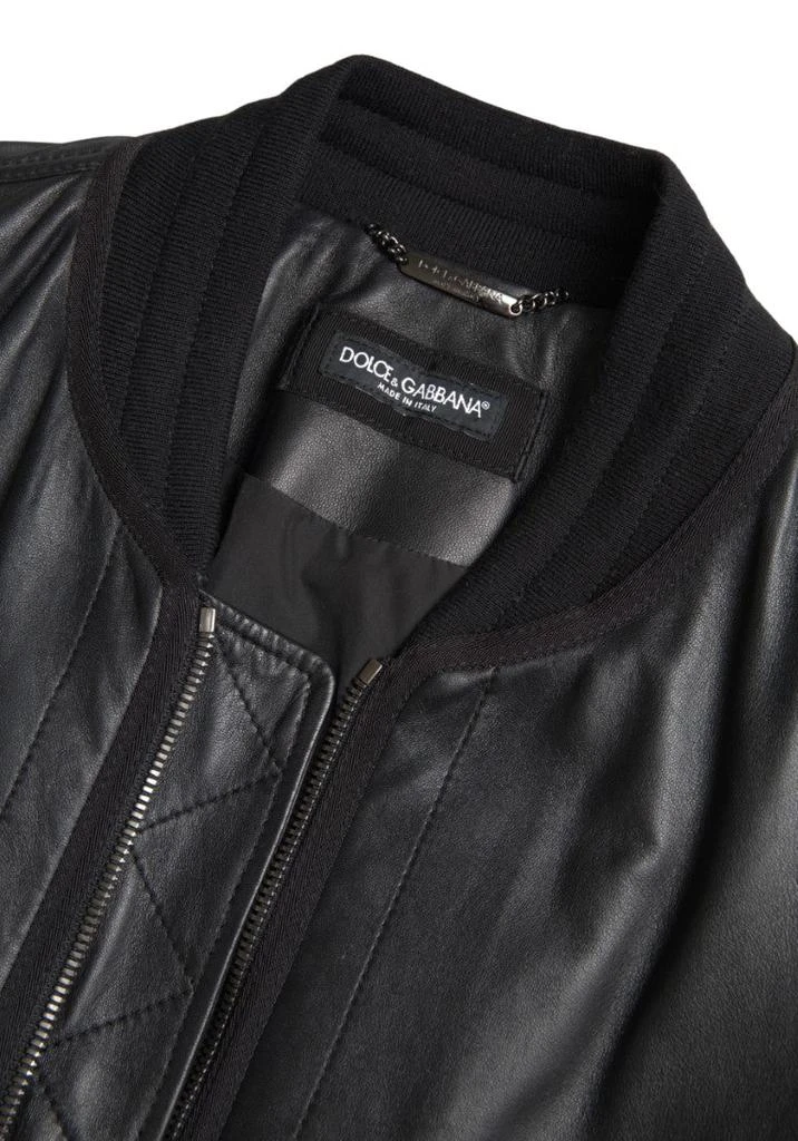 Dolce & Gabbana Dolce & Gabbana Elegant  Leather Bomber Men's Jacket 5