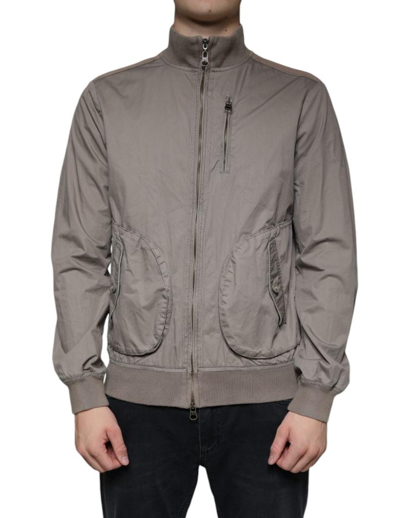 Armani Jeans Cotton Full Zip Bomber Logo Men's Jacket