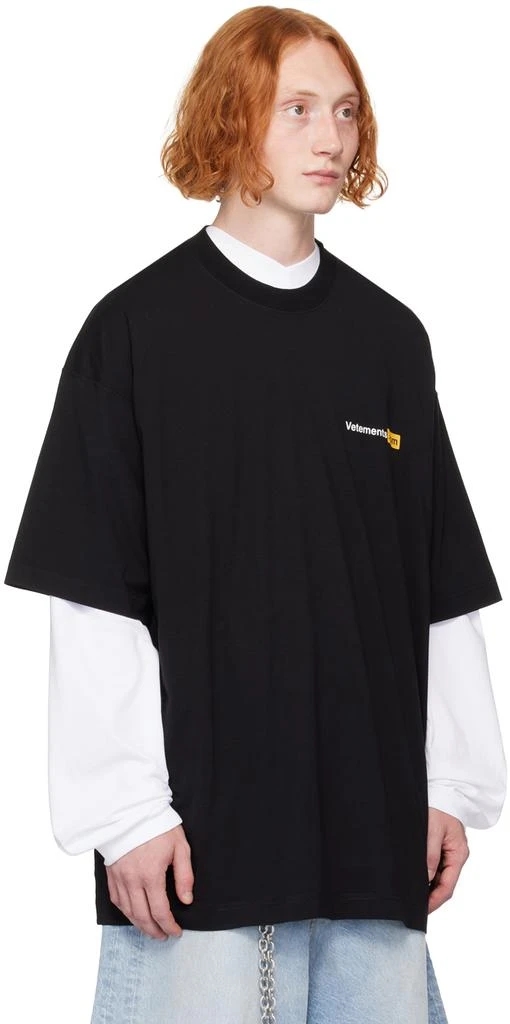 Vetements Black XXX Logo T-Shirt 2