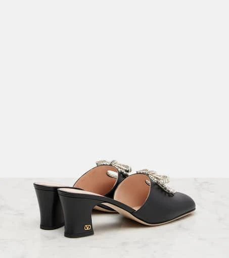 Valentino Adamantine 60 embellished leather mules 2