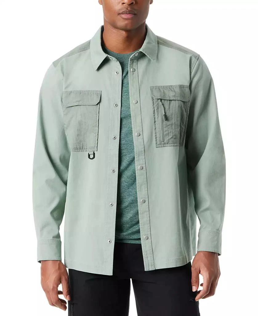BASS OUTDOOR Men's Relaxed Fit Camo Worker Shirt Jacket 1