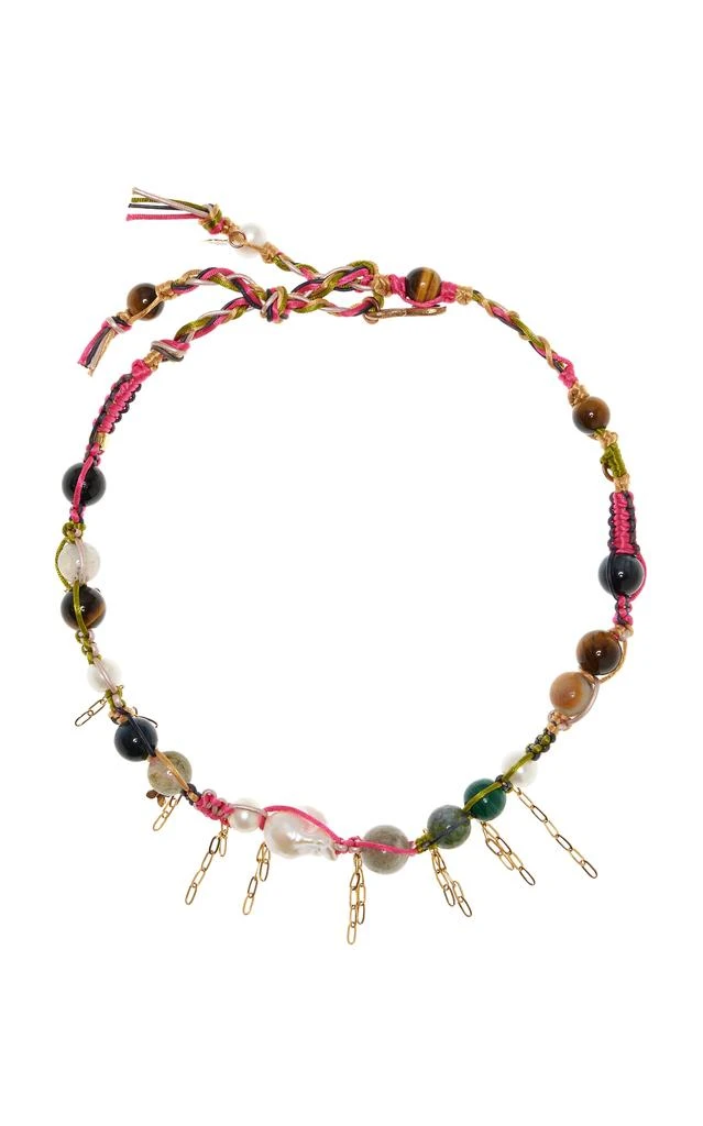 Joie DiGiovanni Joie DiGiovanni - Tropical Mediterranean Sky Rocker 18K Yellow Gold Choker Necklace - Multi - OS - Moda Operandi - Gifts For Her 1