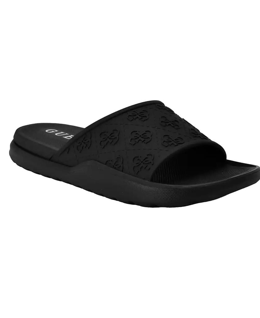 GUESS Men's Magaria Branded Elevated Pool Slides