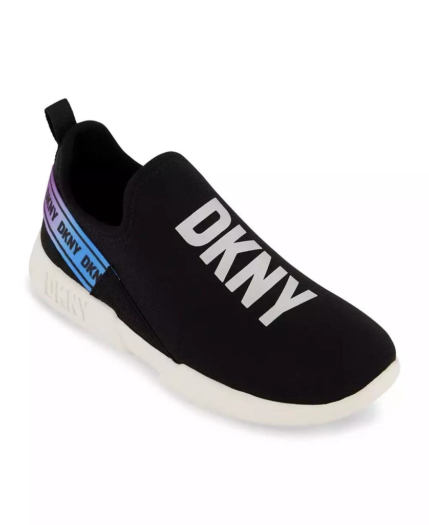 DKNY Little Girls Lightweight Slip On Ombre Logo Sneakers 1