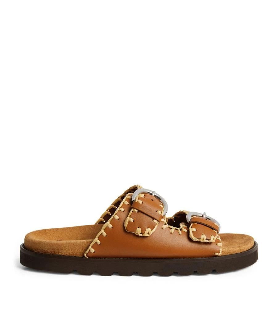 Weekend Max Mara Leather Buckled Sandals 1