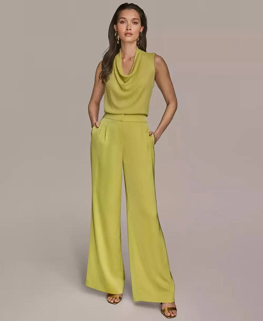 Donna Karan Women
s Satin Wide-Leg Pants 4