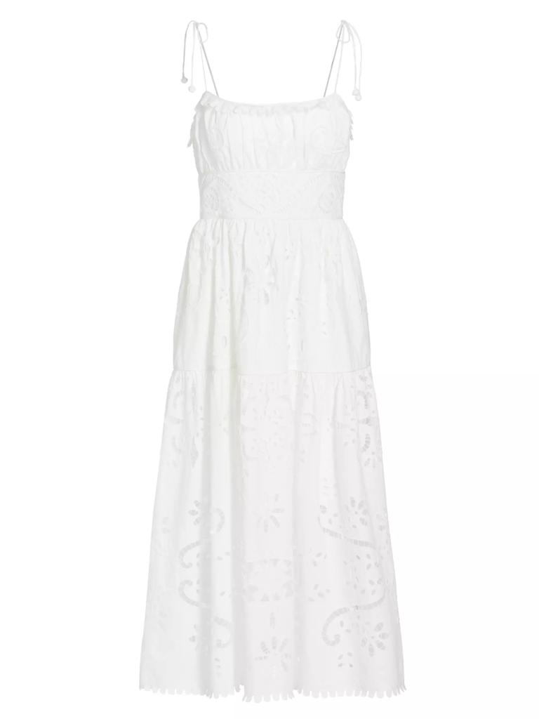 Sea Liat Eyelet Embroidered Midi-Dress