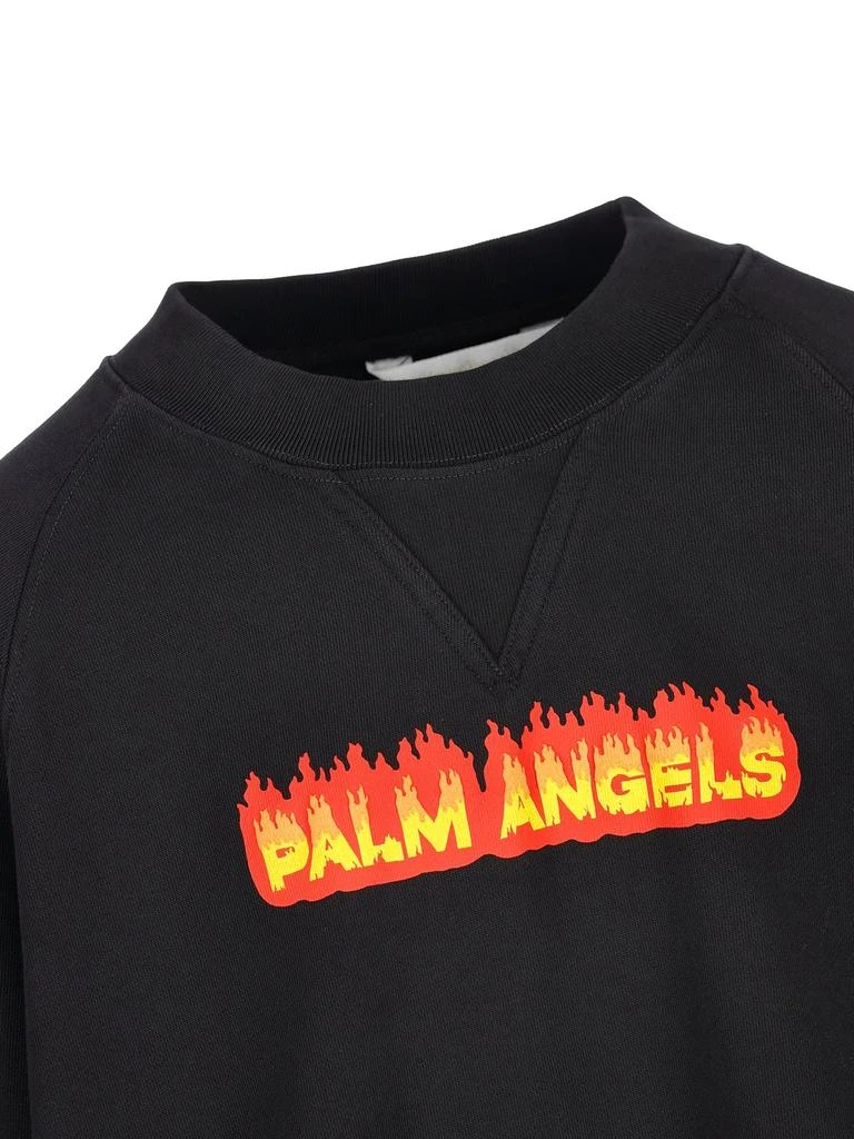 Palm Angels Palm Angels Kids Flames Logo-Printed Crewneck Sweatshirt 3