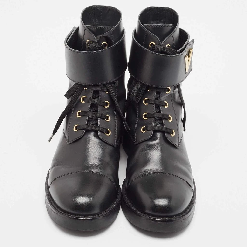 Louis Vuitton Louis Vuitton Black Leather Wonderland Ranger Boots Size 39 3