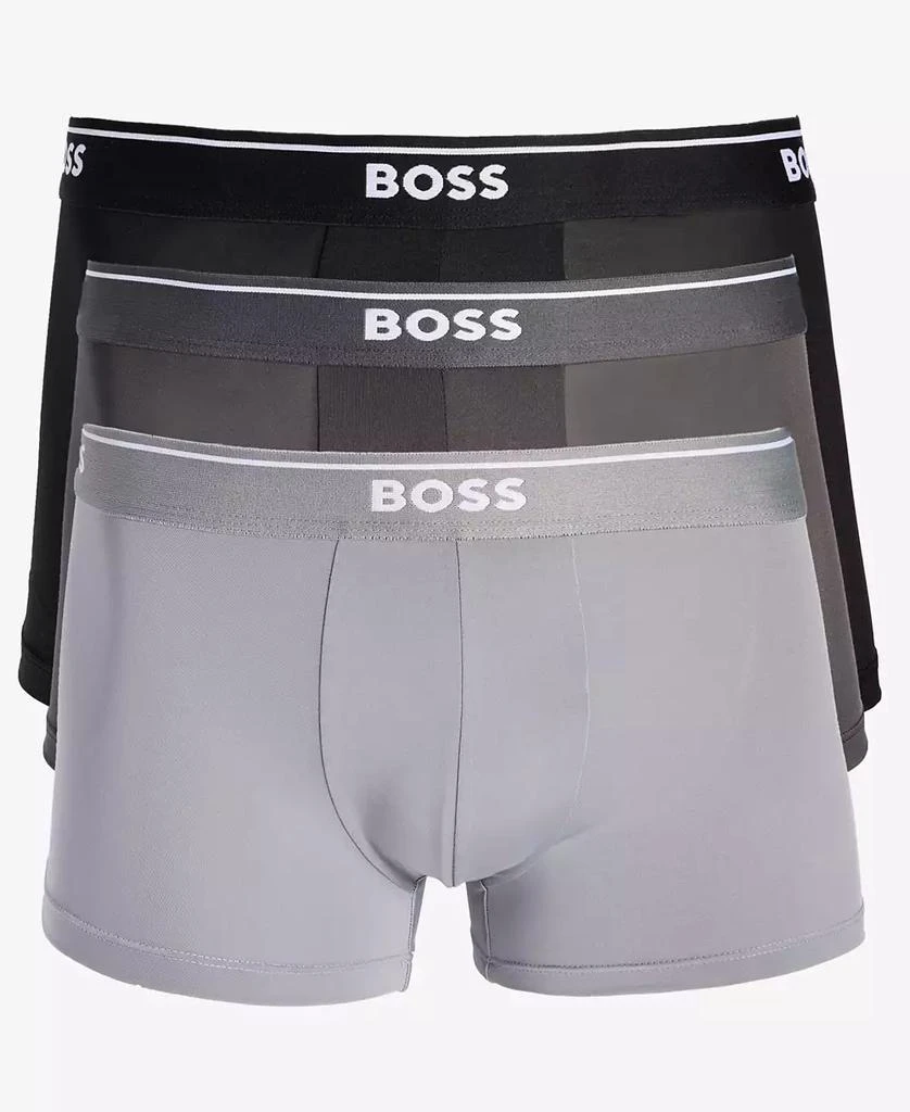 Hugo Boss Men's 3-Pk. Logo Waistband Trunks 1