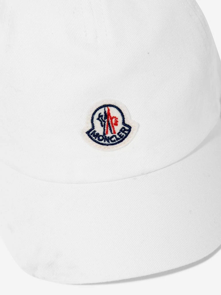 Moncler Baby Boys Logo Cap in White 3