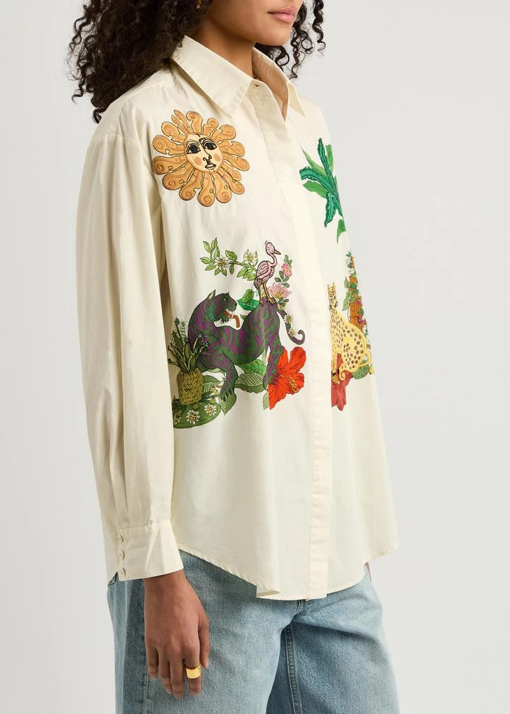 ALEMAIS Tiger embroidered cotton shirt 2