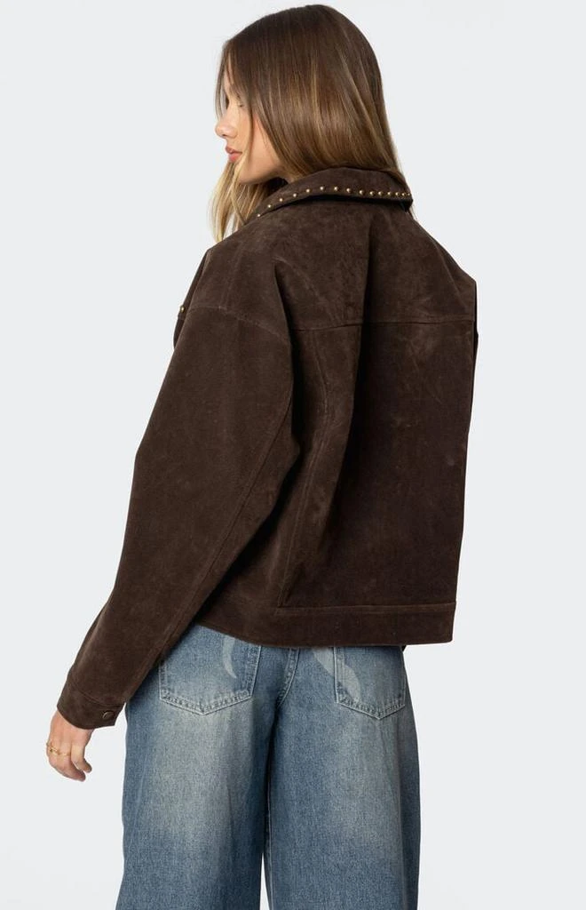 Edikted Memphis Studded Faux Suede Jacket 5