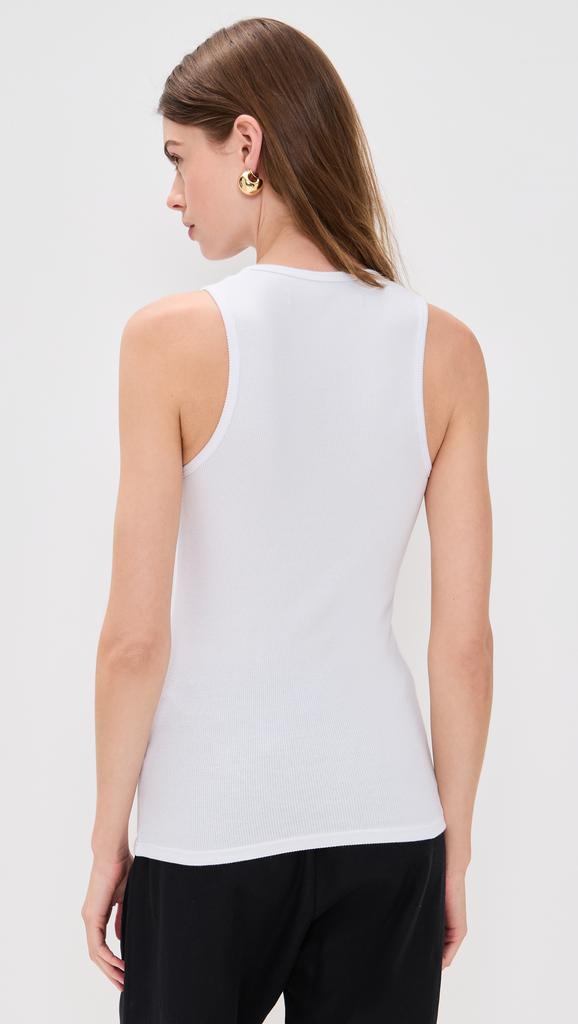 Enza Costa Cotton Rib Scoop Tank