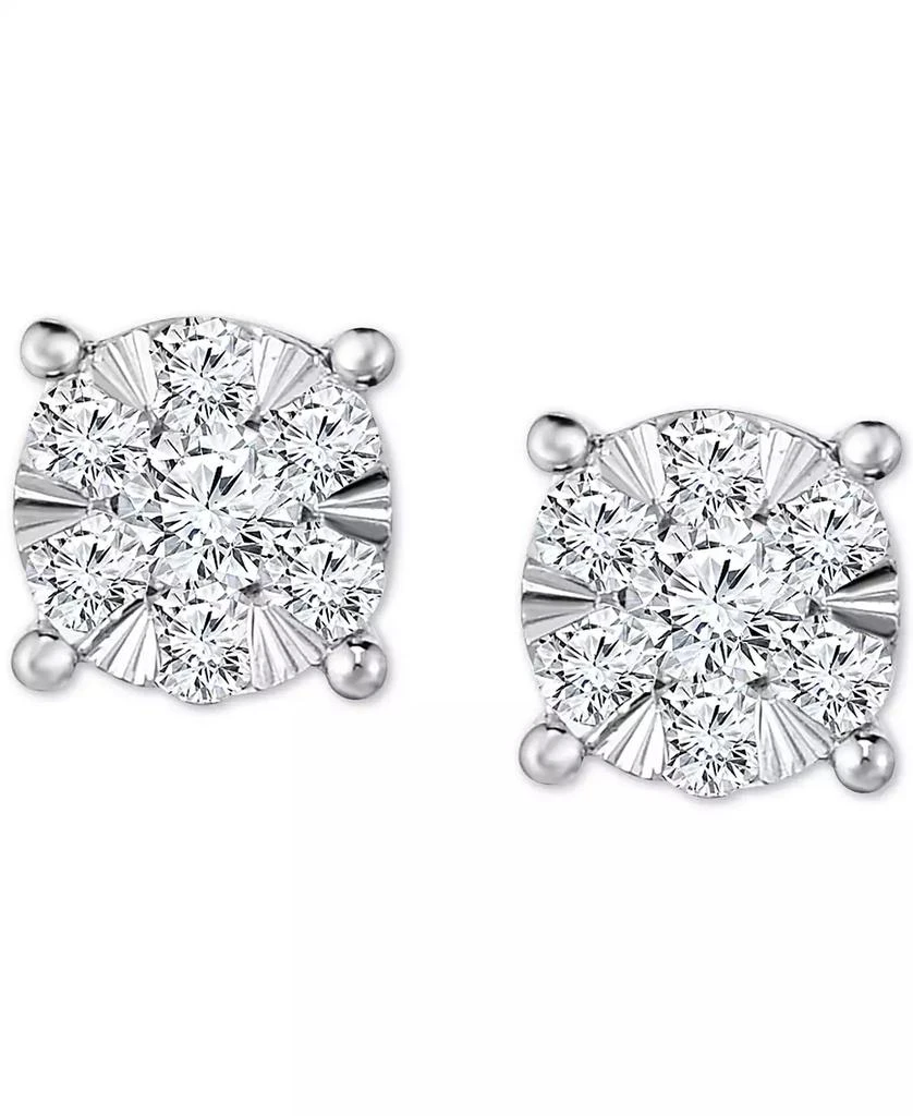 TruMiracle TruMiracle Diamond Stud Earrings (1 ct. t.w.) in 14k White Gold 3