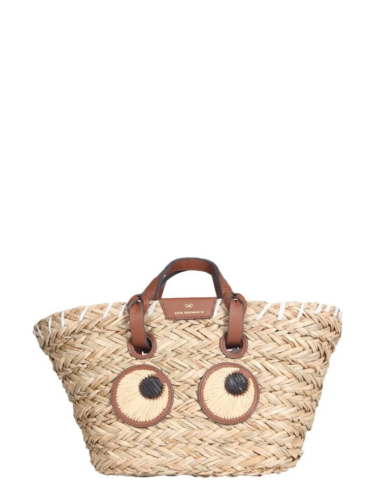 Anya Hindmarch Anya Hindmarch Eyes Straw Tote Bag 1