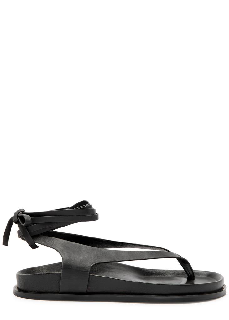 A.EMERY Shel lace-up leather thong sandals