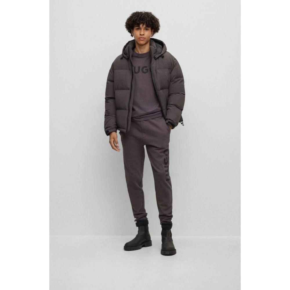 Detachable Hood Hugo Boss Fur Hood Coat Brown Faux Fur Parka Jacket