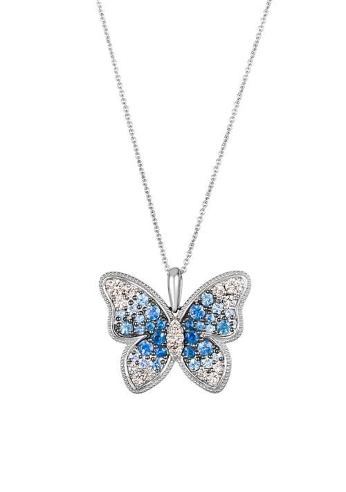 Le Vian Le Vian® Ombre Pendant Necklace featuring 1.13 ct. t.w. Denim Ombré®, 3/8 ct. t.w. White Sapphire, 1/15 ct. t.w. Nude Diamonds™ in 14K Vanilla Gold®
