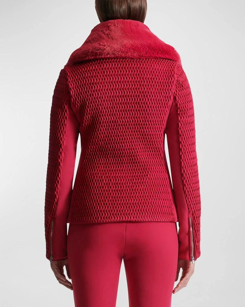 Fusalp Montana Quilted Down Jacket with Faux Fur Collar 6