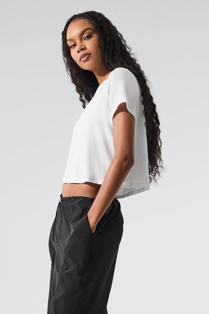 Alo Cropped All Day Short Sleeve - Black 3
