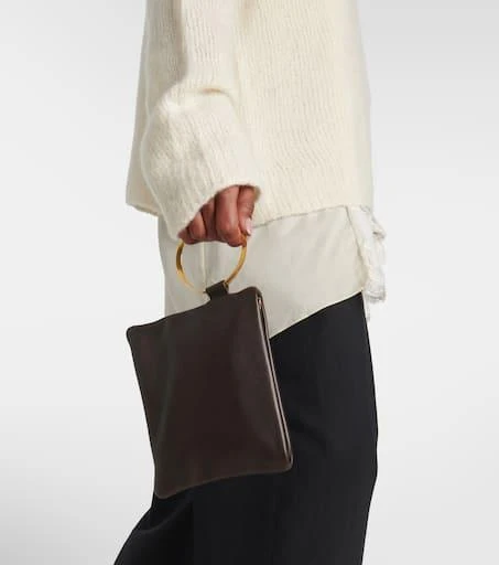 The Row Square Bracelet leather clutch 2