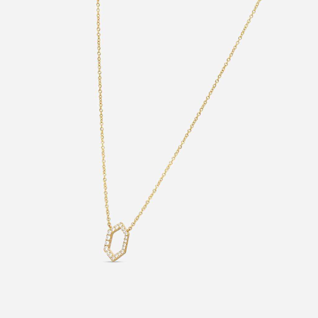 Hearts On Fire Hearts On Fire Charmed 18K Yellow Gold Hex Pendant HFPCHX00218Y